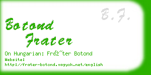 botond frater business card